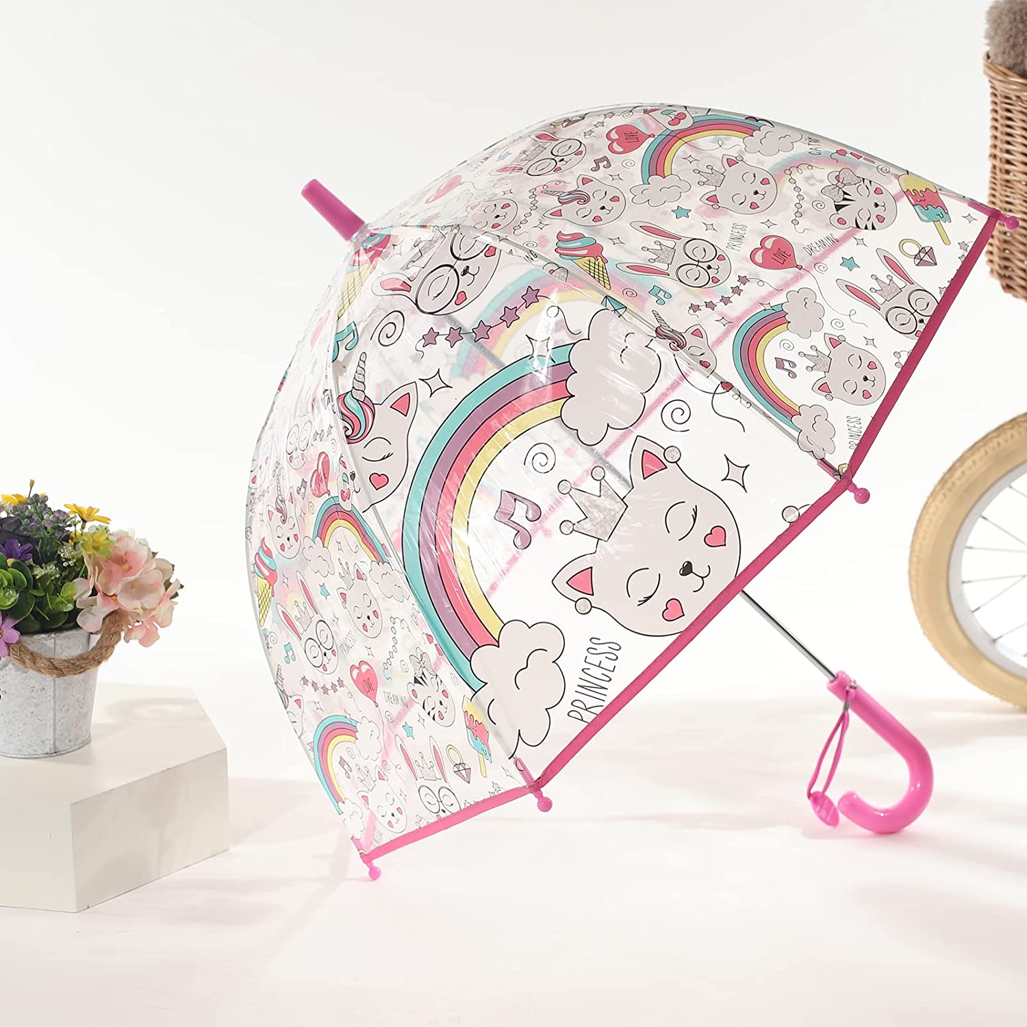 Clear Thick Plastic Transparent Kids Umbrella | umbrella manufacturers